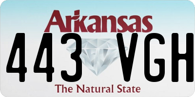 AR license plate 443VGH