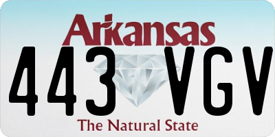 AR license plate 443VGV