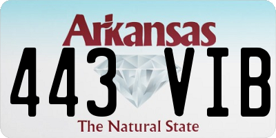 AR license plate 443VIB