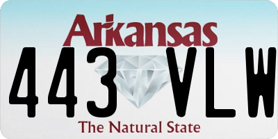 AR license plate 443VLW