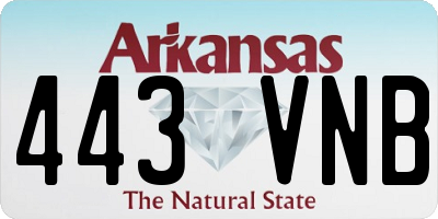 AR license plate 443VNB