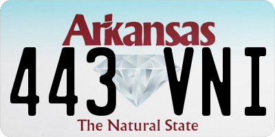 AR license plate 443VNI