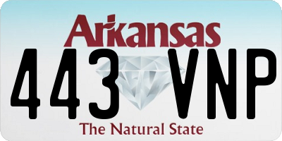 AR license plate 443VNP