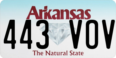 AR license plate 443VOV