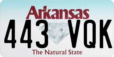 AR license plate 443VQK