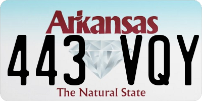 AR license plate 443VQY