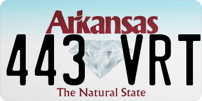 AR license plate 443VRT