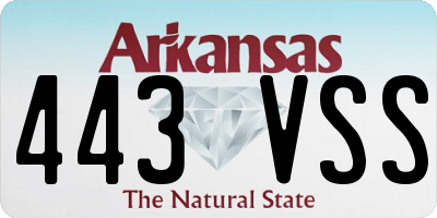 AR license plate 443VSS