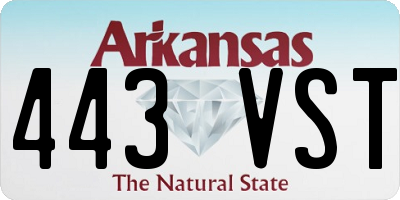AR license plate 443VST