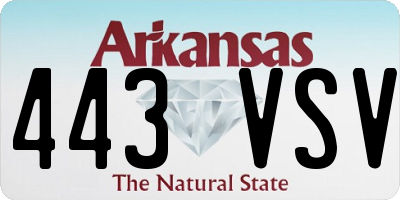 AR license plate 443VSV