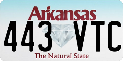 AR license plate 443VTC