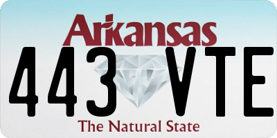 AR license plate 443VTE