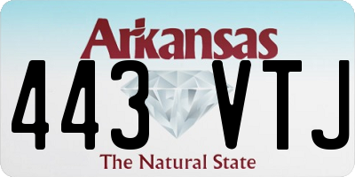 AR license plate 443VTJ