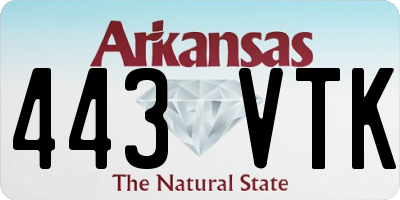 AR license plate 443VTK