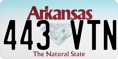 AR license plate 443VTN