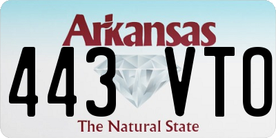 AR license plate 443VTO