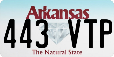 AR license plate 443VTP