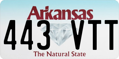 AR license plate 443VTT