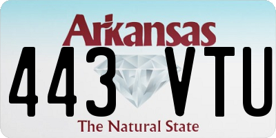 AR license plate 443VTU