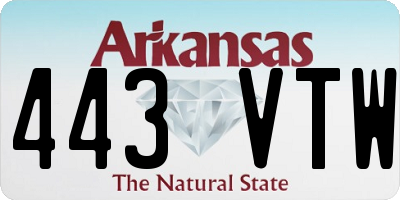 AR license plate 443VTW