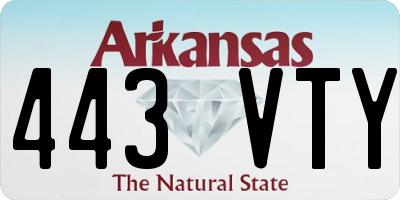 AR license plate 443VTY