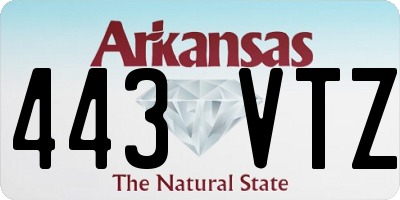 AR license plate 443VTZ