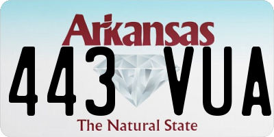AR license plate 443VUA