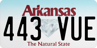 AR license plate 443VUE