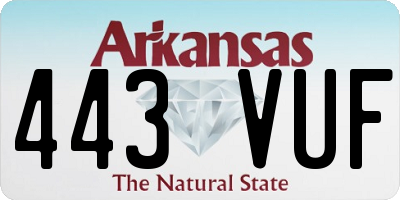 AR license plate 443VUF