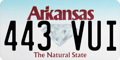 AR license plate 443VUI