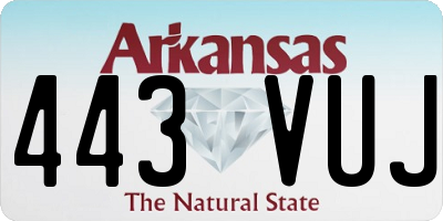 AR license plate 443VUJ