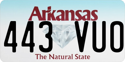 AR license plate 443VUO