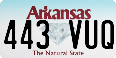 AR license plate 443VUQ