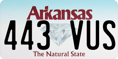 AR license plate 443VUS
