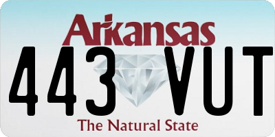 AR license plate 443VUT