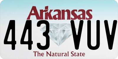 AR license plate 443VUV