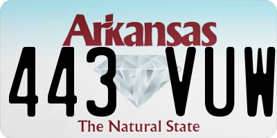 AR license plate 443VUW