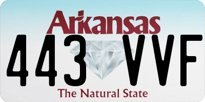 AR license plate 443VVF