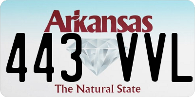 AR license plate 443VVL