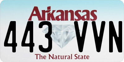 AR license plate 443VVN