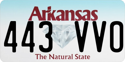 AR license plate 443VVO