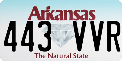 AR license plate 443VVR