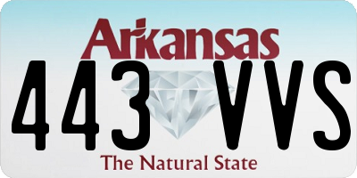 AR license plate 443VVS
