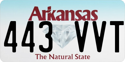 AR license plate 443VVT