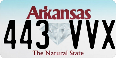 AR license plate 443VVX