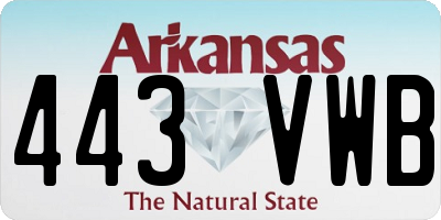 AR license plate 443VWB