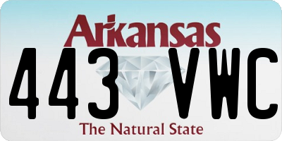 AR license plate 443VWC