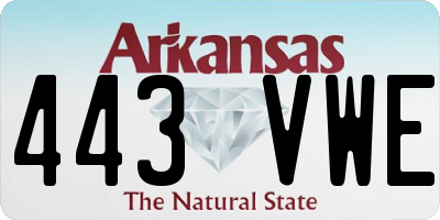AR license plate 443VWE