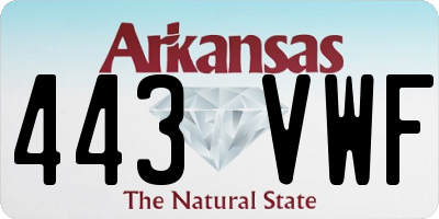 AR license plate 443VWF