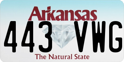 AR license plate 443VWG